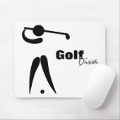 Golf Diva Mousepad Muismat (Met muis)