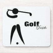 Golf Diva Mousepad Muismat (Voorkant)
