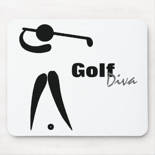 Golf Diva Mousepad Muismat (Voorkant)