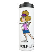 Golf Diva Thermische Tumbler Thermosbeker (Voorkant)
