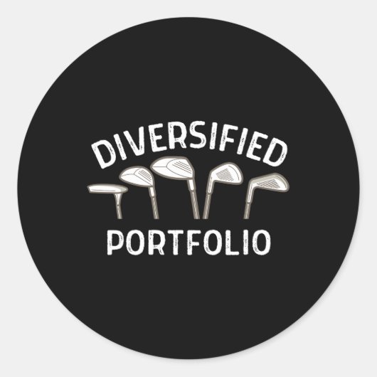 Golf Diversified Portfolio Life is van groot belan Ronde Sticker (Voorkant)