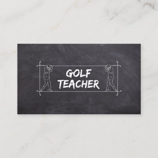 Golf Docent Coach Lessen Instructeur Instructie Visitekaartje (Voorkant)