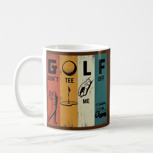 Golf doe me niet af van Retro Golf Koffiemok (Links)