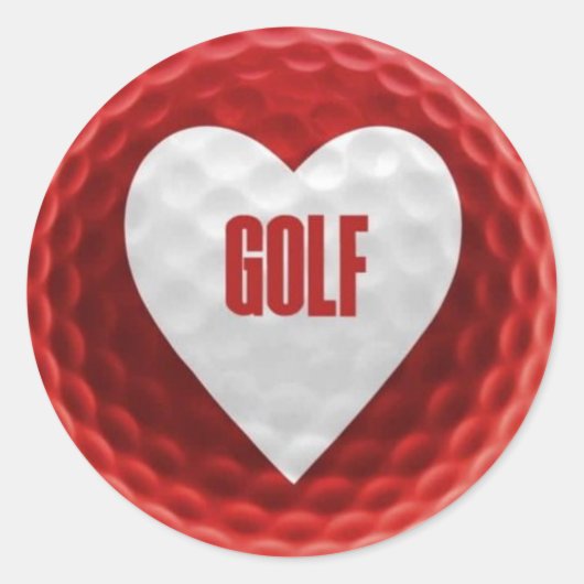 Golf doet de wereld rondgaan ronde sticker (Voorkant)