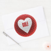 Golf doet de wereld rondgaan ronde sticker (Envelop)