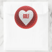 Golf doet de wereld rondgaan ronde sticker (Tas)