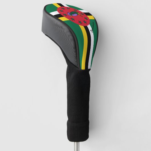 Golf Dominica & Dominica Vlag / Golfclubs Hoesjes Golfheadcover (Schuin)