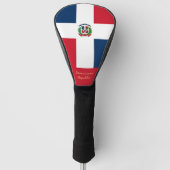 Golf Dominicaanse Republiek & Vlag / Golfclubs Hoe Golfheadcover (Voorkant)