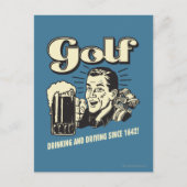 Golf: Drink & rijdend sinds 1642 Briefkaart (Voorkant)