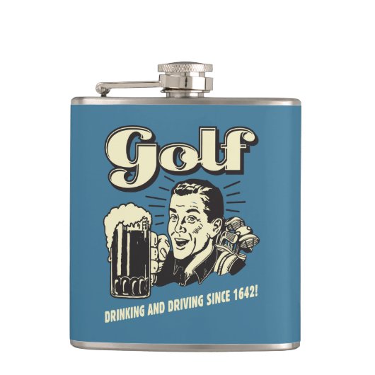 Golf: Drink & rijdend sinds 1642 Heupfles (Voorkant)