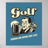 Golf: Drink & rijdend sinds 1642 Poster (Voorkant)