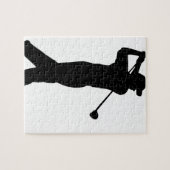 Golf Drive Silhouette Legpuzzel (Horizontaal)