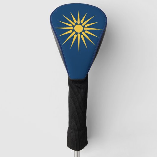 Golf Driver Cover with Flag of Macedonia, Greece (Voorkant)