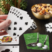 Golf Driver en Bal op Gras personaliseren Pokerkaarten (Insitu)