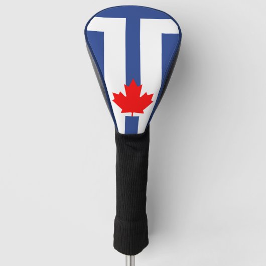 Golf Driver Hoes met Vlag van Toronto, Canada Golfheadcover (Voorkant)