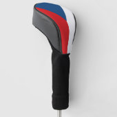 Golf Driver Hoes met Vlag van Tsjechië Golfheadcover (Schuin)