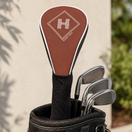 Golf Driver Hoes | Modern Geometrisch Monogram Golfheadcover