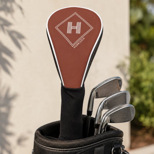 Golf Driver Hoes | Modern Geometrisch Monogram Golfheadcover