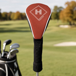 Golf Driver Hoes | Modern Geometrisch Monogram Golfheadcover