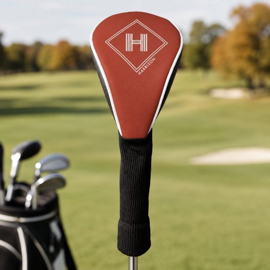 Golf Driver Hoes | Modern Geometrisch Monogram Golfheadcover