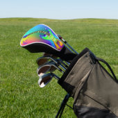 Golf Driver Hoes Neon Gitaar Boho Design Golfheadcover (Insitu)