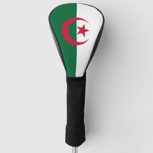 Golf Driver Hoesje met Algerijnse vlag Golfheadcover (Voorkant)