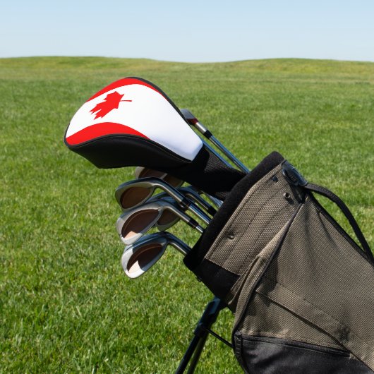 Golf Driver Hoesje met Canadese vlag Golfheadcover (Insitu)