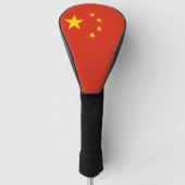 Golf Driver Hoesje met de Chinese vlag Golfheadcover (Voorkant)