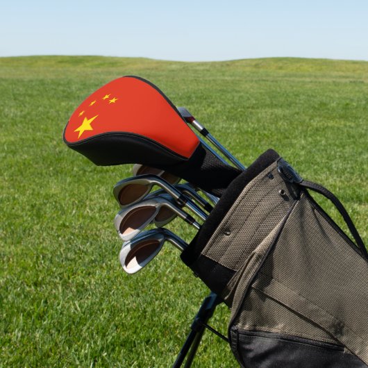 Golf Driver Hoesje met de Chinese vlag Golfheadcover (Insitu)