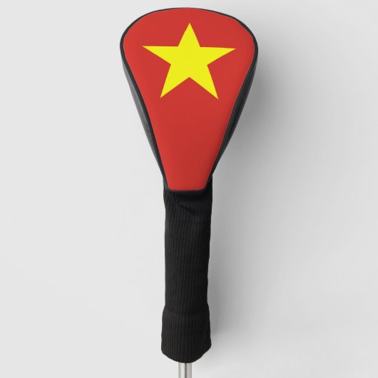 Golf Driver Hoesje met de Vietnamese vlag Golfheadcover (Voorkant)