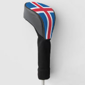 Golf Driver Hoesje met de vlag van IJsland Golfheadcover (Schuin)