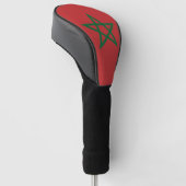 Golf Driver Hoesje met de vlag van Marokko Golfheadcover (Schuin)