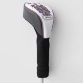 Golf Driver Hoesje met familieklok Golfheadcover (Schuin)