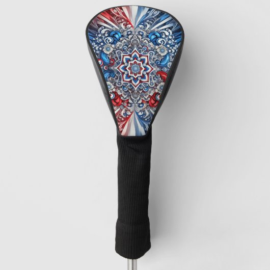 Golf Driver Hoesje met Franse kleuren Golfheadcover (Voorkant)