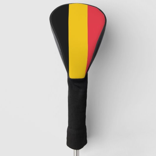 Golf Driver Hoesje met vlag van België Golfheadcover (Voorkant)
