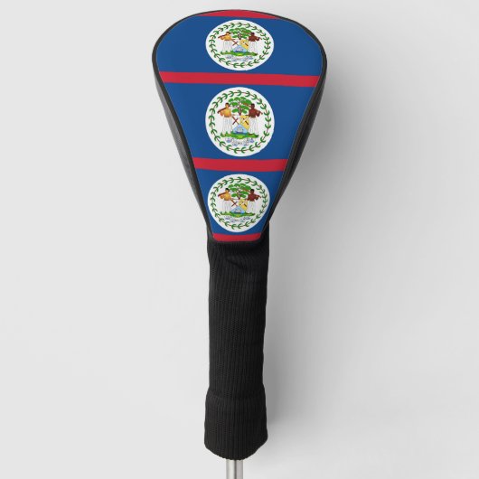 Golf Driver Hoesje met vlag van Belize Golfheadcover (Voorkant)
