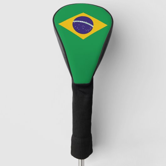 Golf Driver Hoesje met vlag van Brazilië Golfheadcover (Voorkant)