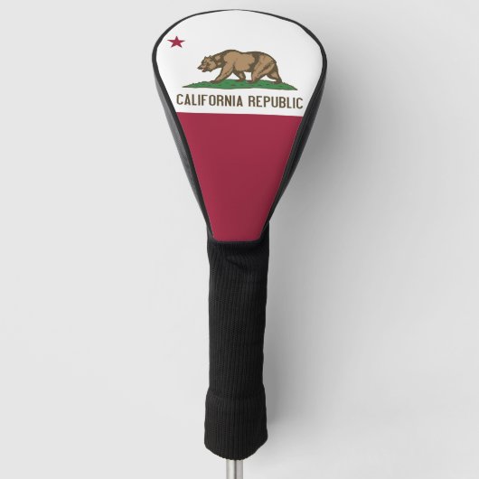 Golf Driver Hoesje met vlag van Californië, Vereni Golfheadcover (Voorkant)