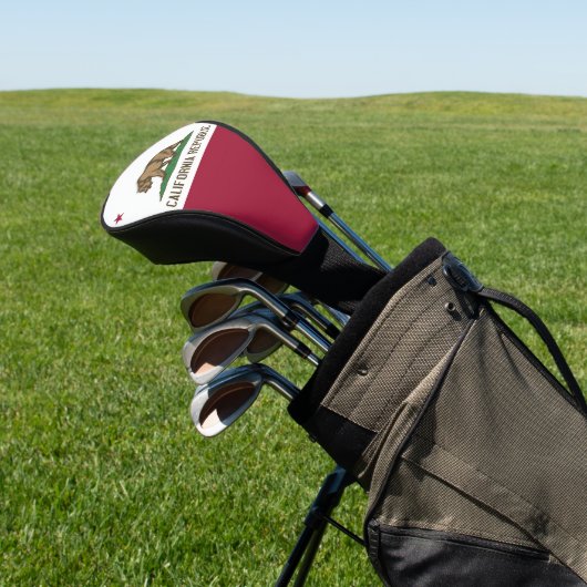 Golf Driver Hoesje met vlag van Californië, Vereni Golfheadcover (Insitu)