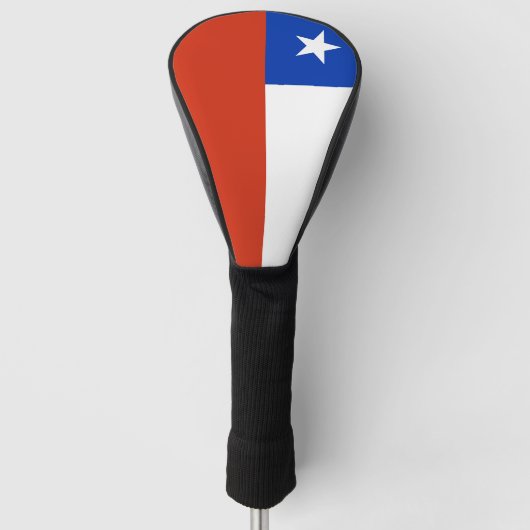 Golf Driver Hoesje met vlag van Chili Golfheadcover (Voorkant)