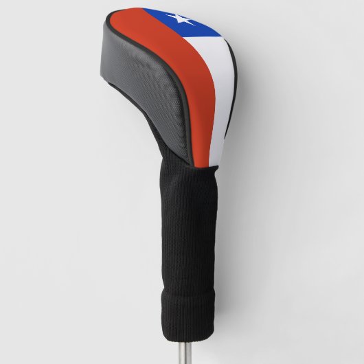 Golf Driver Hoesje met vlag van Chili Golfheadcover (Schuin)