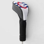 Golf Driver Hoesje met Vlag van Cincinnati, Vereni Golfheadcover (Schuin)