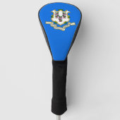Golf Driver Hoesje met Vlag van Connecticut, Veren Golfheadcover (Voorkant)