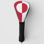Golf Driver Hoesje met vlag van Groenland Golfheadcover (Voorkant)