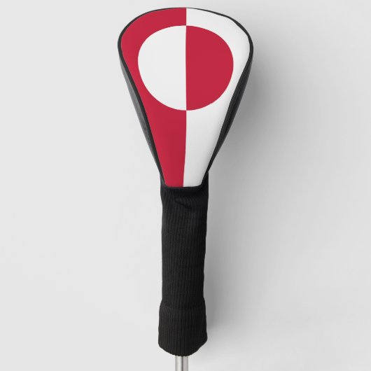 Golf Driver Hoesje met vlag van Groenland Golfheadcover (Voorkant)