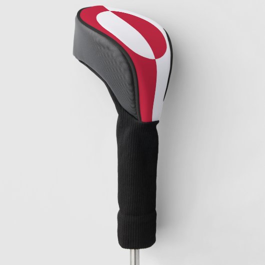 Golf Driver Hoesje met vlag van Groenland Golfheadcover (Schuin)