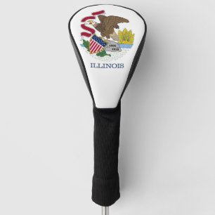 Golf Driver Hoesje met vlag van Illinois, Verenigd Golfheadcover