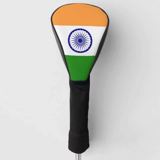 Golf Driver Hoesje met vlag van India Golfheadcover (Voorkant)