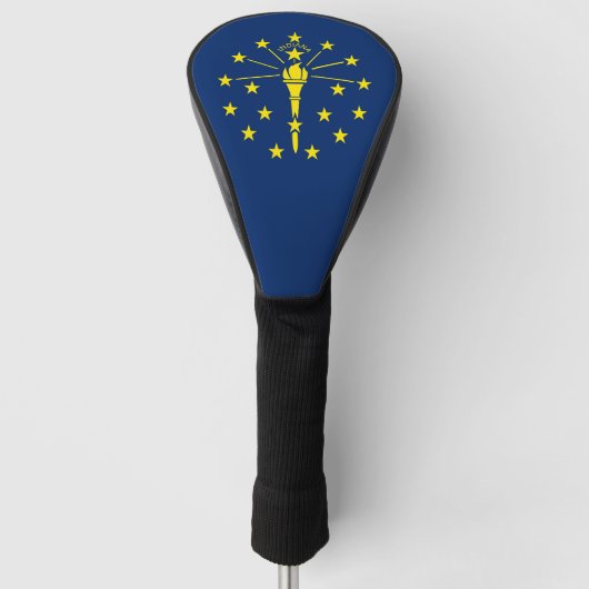 Golf Driver Hoesje met Vlag van Indiana, Verenigde Golfheadcover (Voorkant)