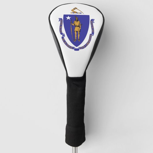 Golf Driver Hoesje met Vlag van Massachusetts, Ver Golfheadcover (Voorkant)
